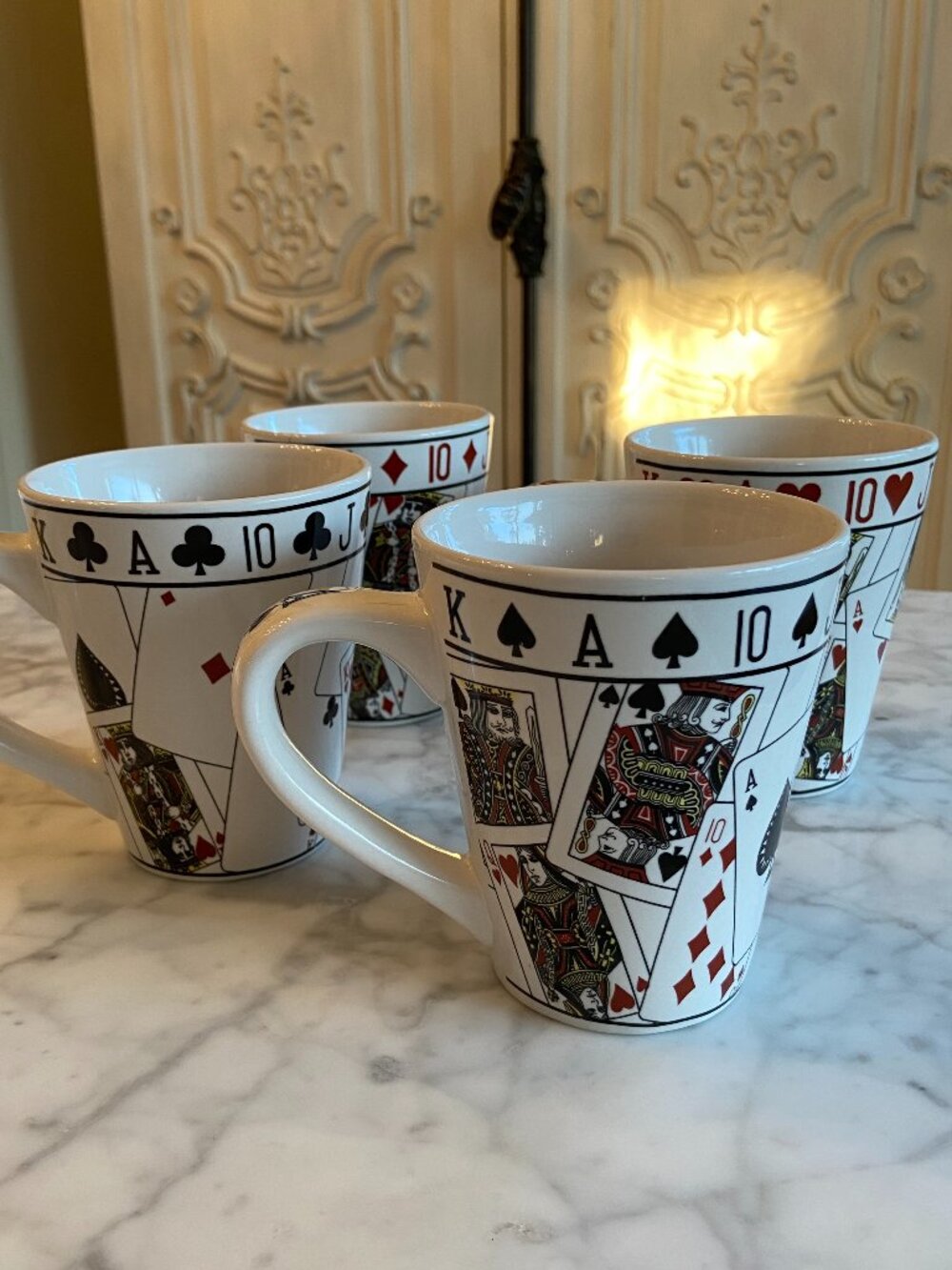 Vintage WCL Playing Card Design Ceramic Mugs